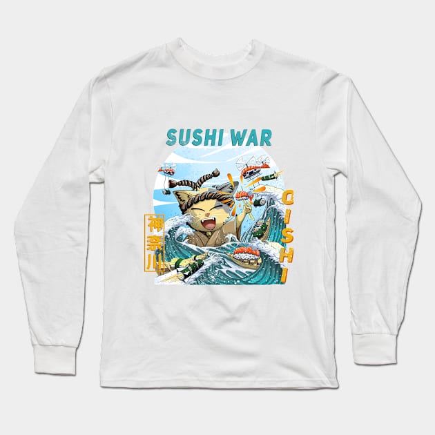 Sushi War Long Sleeve T-Shirt by Teantra